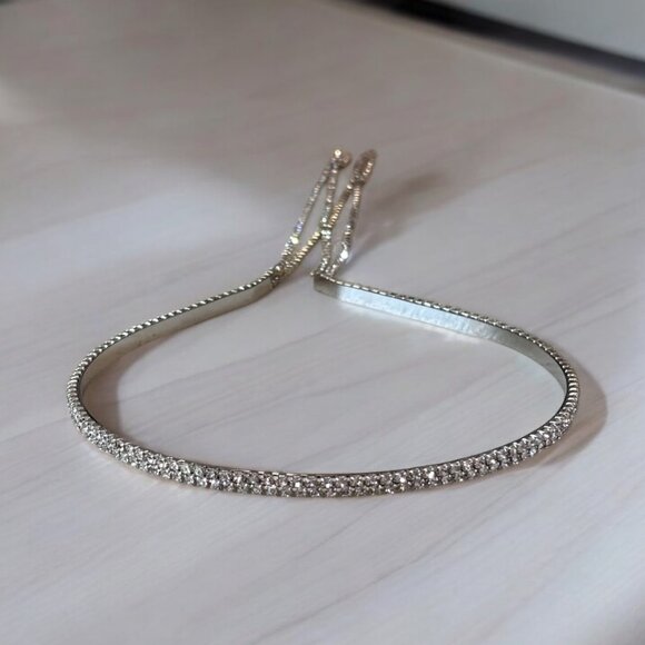 2 Row Bling Rhinestone Hairband - Picture 3 of 7